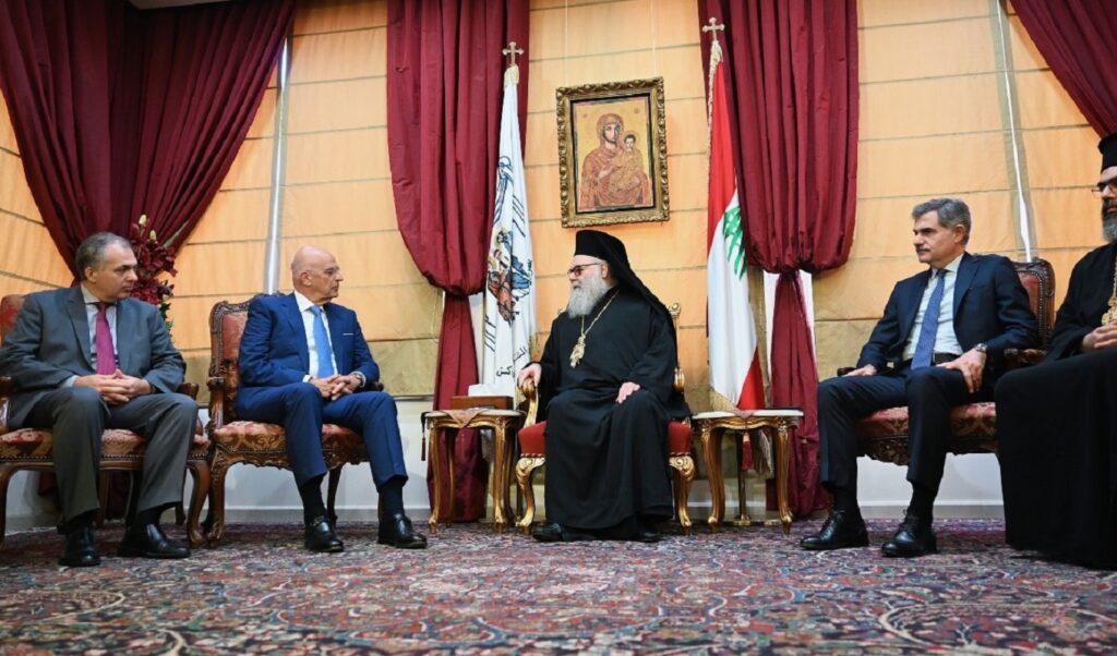 Dendias meets Antioch Patriarch: Focus on protecting Christians in Lebanon and Syria