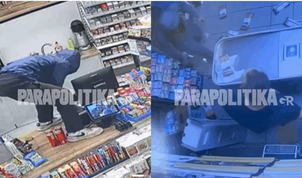 Athens knife robber caught on camera in shocking store raids