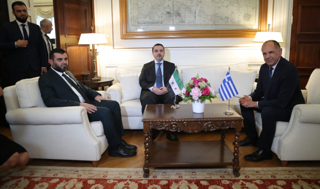 Gerapetritis meets Syria’s transitional foreign minister
