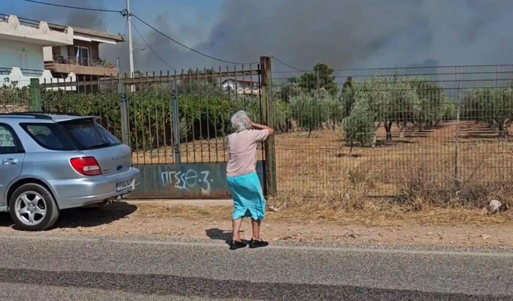 Keratea fire: “My forest is gone” – Heartbreaking cries of elderly woman