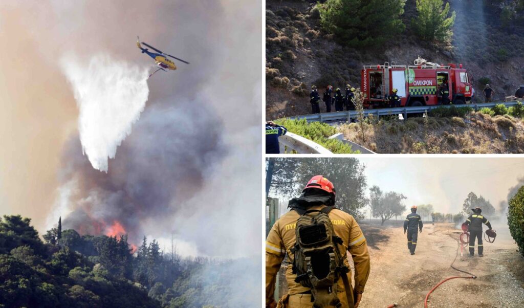 Massive wildfires rage across Greek islands: firefighters battle blazes in Chios and Achaia (photos)