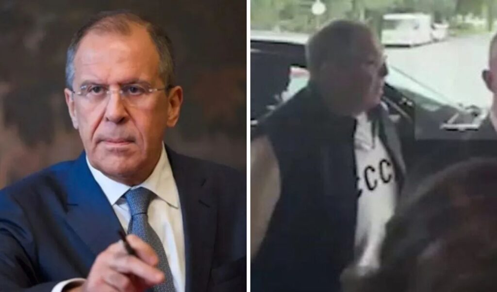 Sergei Lavrov arrives in Alaska wearing USSR hoodie (Video)