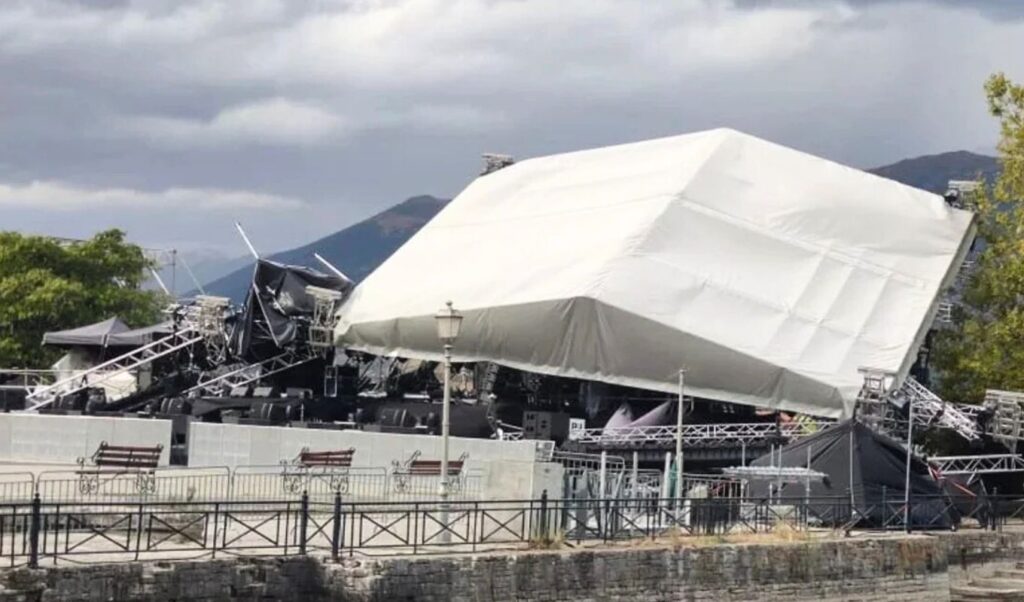 Strong winds collapse stage, cancel Anna Vissi concert in Greece