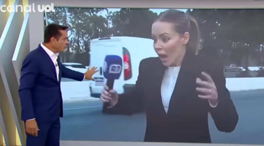 Brazil: Cyclist steals reporter’s phone seconds before live TV broadcast