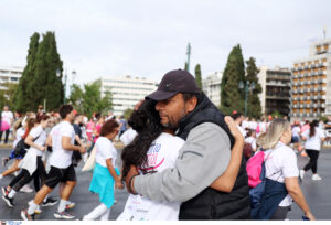 Panos Routsi: Wave of support at Syntagma during Greece Race for the Cure 2025 – Runners embrace hunger striker