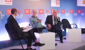 Avramopoulos and Olmert at Economist summit: Israel needs Gaza policy shift