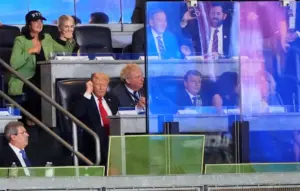 Trump appears at Yankees stadium dancing to “YMCA” just 24 hours after Charlie Kirk assassination