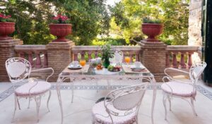 Archontiko Angelou: A morning under the trees at an extraordinary hotel steps from Alykes beach