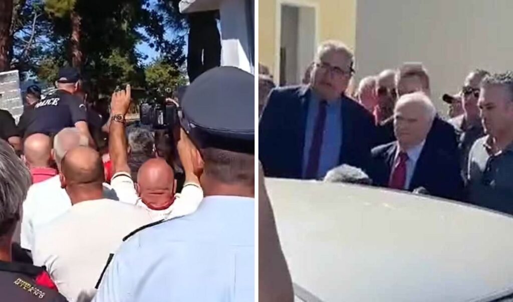 Greek deputy minister booed by angry farmers in Serres