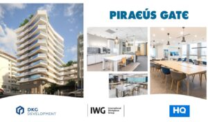 DKG Development and IWG bring HQ brand to Piraeus: New flexible workspace at Piraeus Gate project