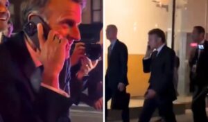 Macron stopped in New York for Trump’s motorcade (Video)