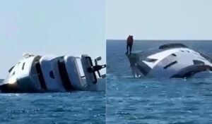 Luxury yacht sinks 15 minutes after launch in shocking incident
