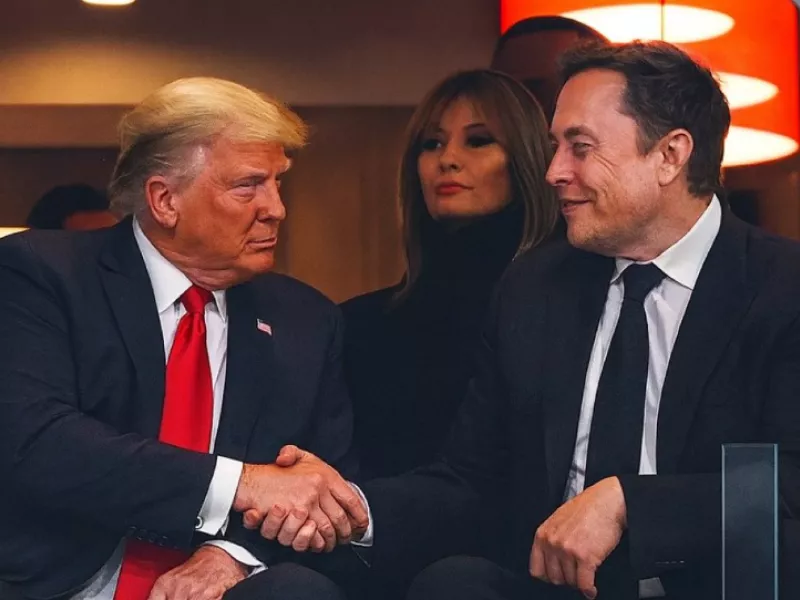 Trump-Musk handshake and brief chat at Charlie Kirk memorial