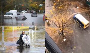 New York flooding kills two as record rainfall paralyzes city
