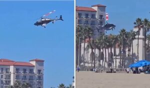 Shocking video: Helicopter crashes on California beach