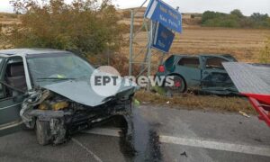 Tragedy in Serres: 77-year-old woman dies in car crash, husband and young driver hospitalized