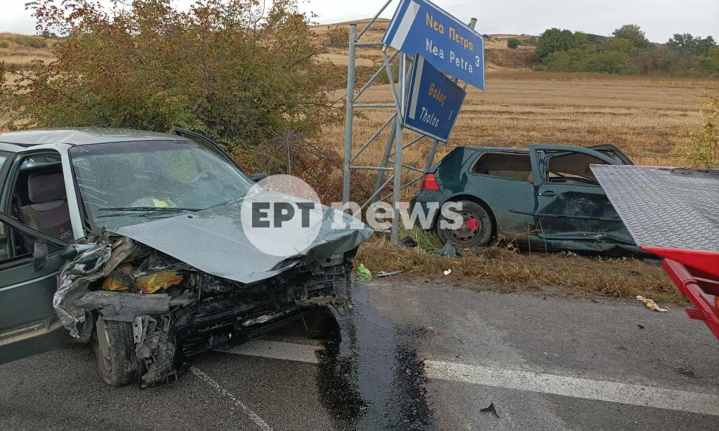 Tragedy in Serres: 77-year-old woman dies in car crash, husband and young driver hospitalized