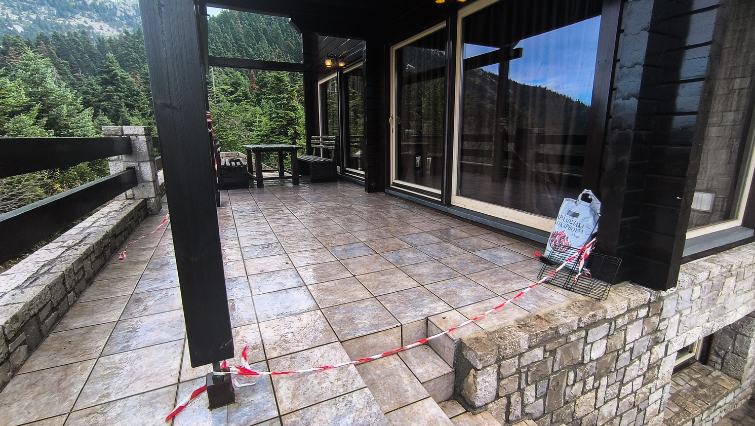 The chalet in Arachova where Giannis Lalas was murdered