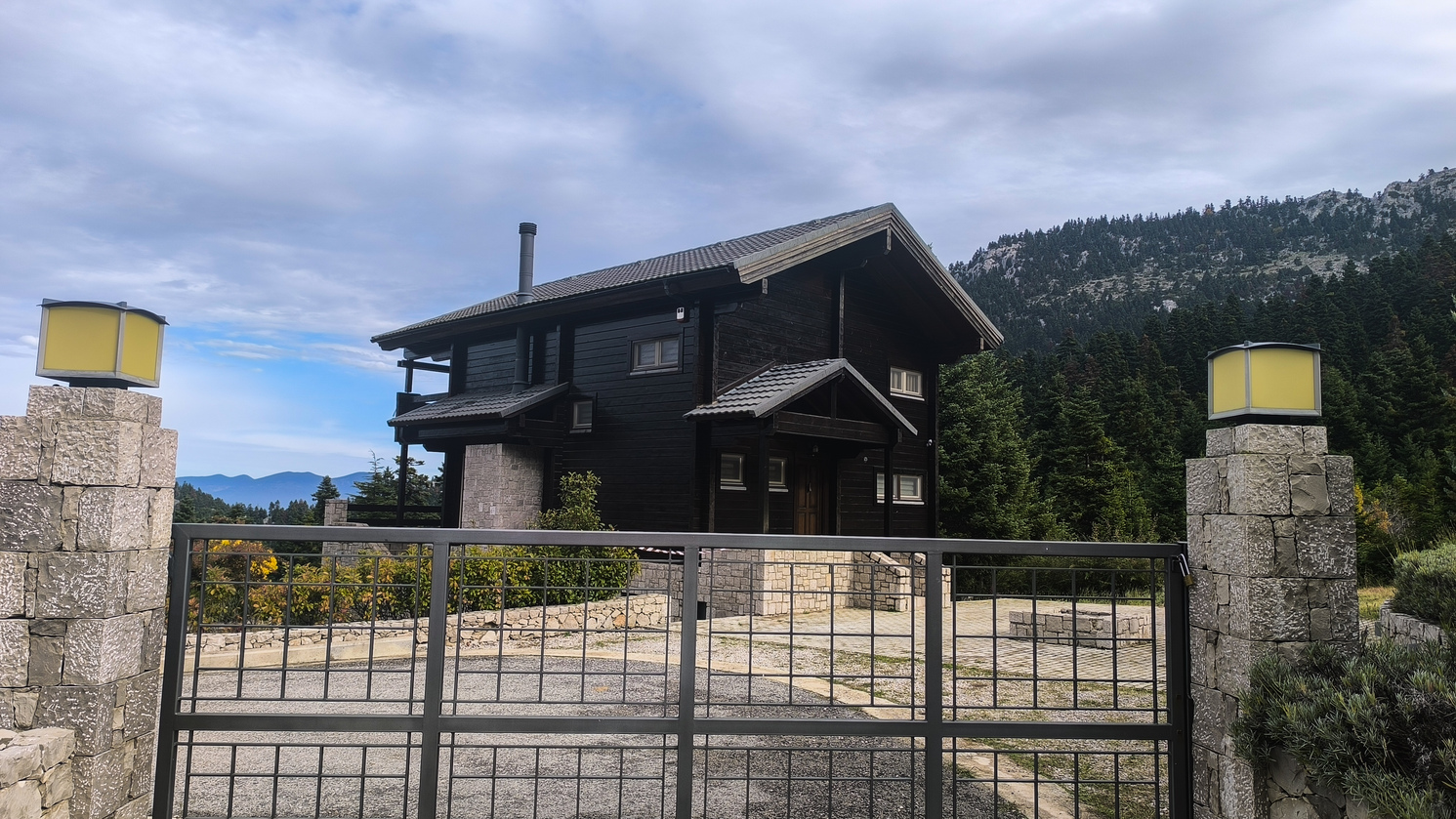 The chalet in Arachova where Giannis Lalas was murdered