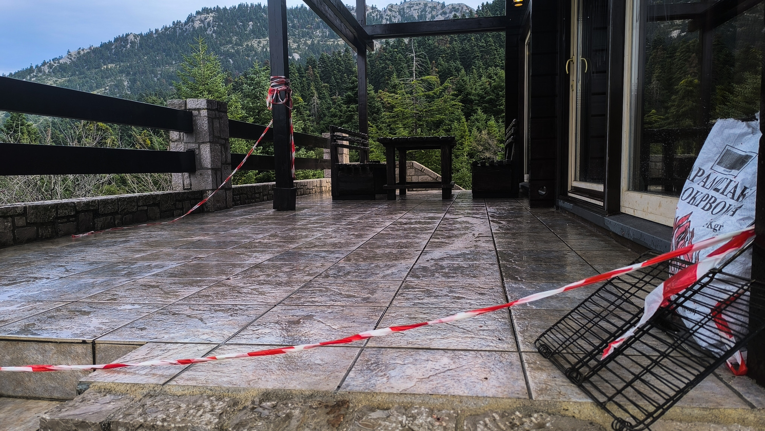 The chalet in Arachova where Giannis Lalas was murdered