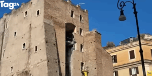 Medieval tower collapses near Rome Colosseum, injuring workers