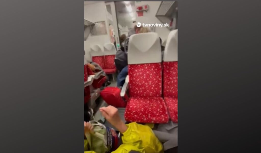 Slovakia train crash: Inside footage shows chaos after collision