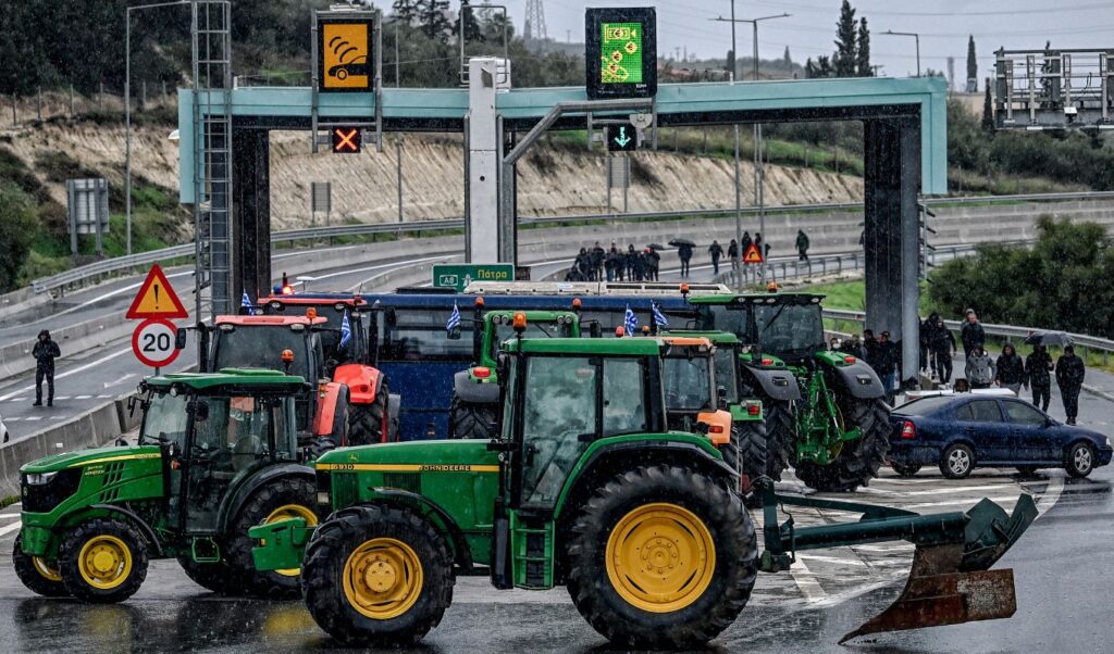 Greek farmers escalate blockades with tractors, airport closure
