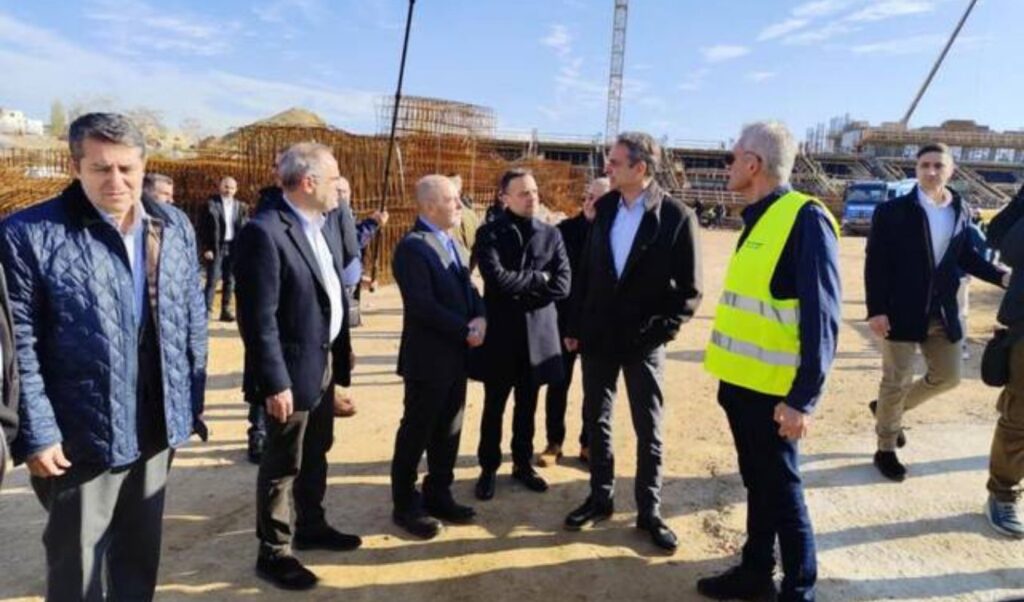 Mitsotakis inspects Panathinaikos stadium construction progress