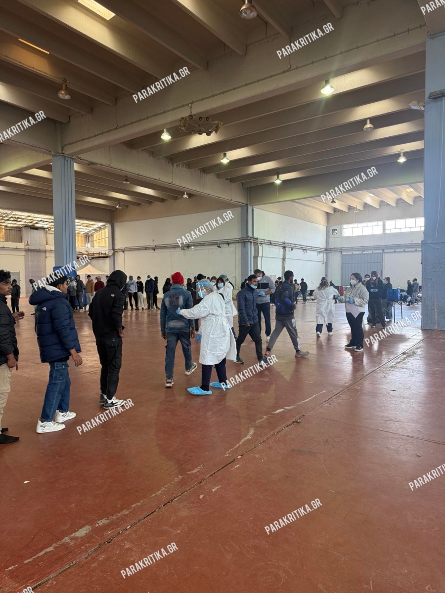 Crete: Over 720 migrants at Agyia exhibition center after new arrivals - "Crushing" pressure (Images)