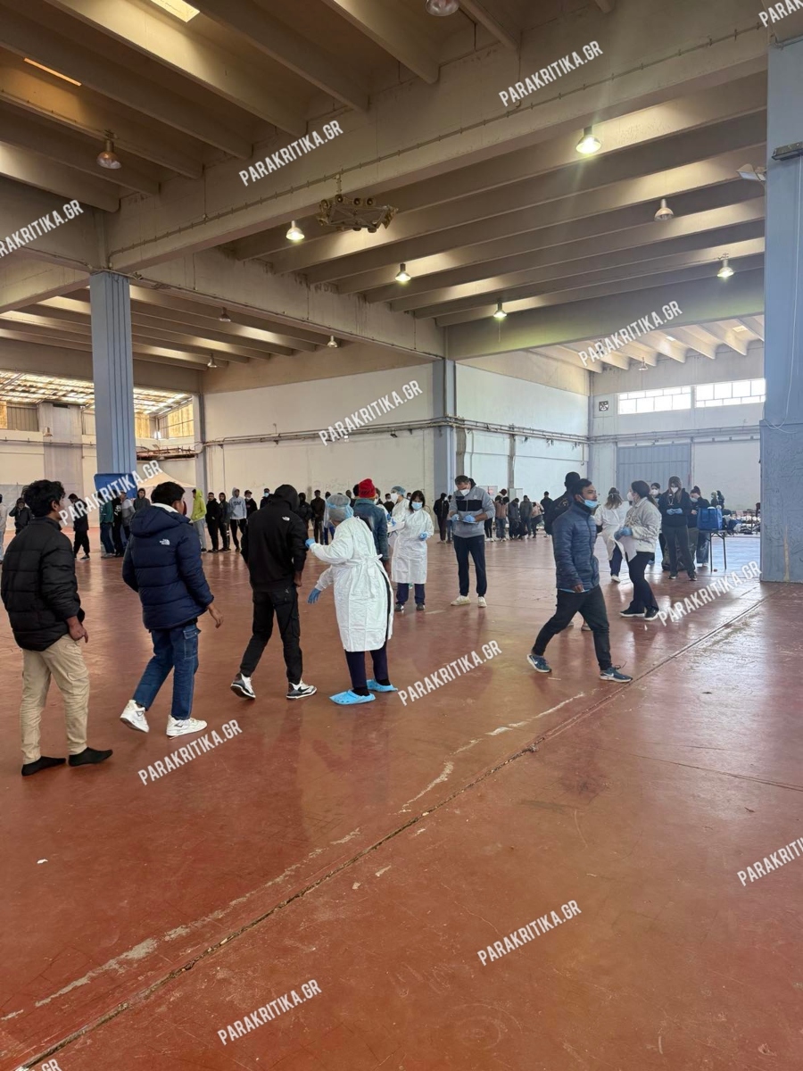 Crete: Over 720 migrants at Agyia exhibition center after new arrivals - "Crushing" pressure (Images)
