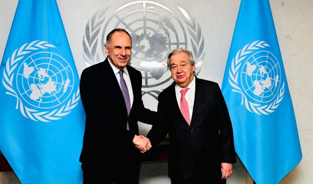 Cyprus talks restart: Gerapetritis meets UN chief in New York