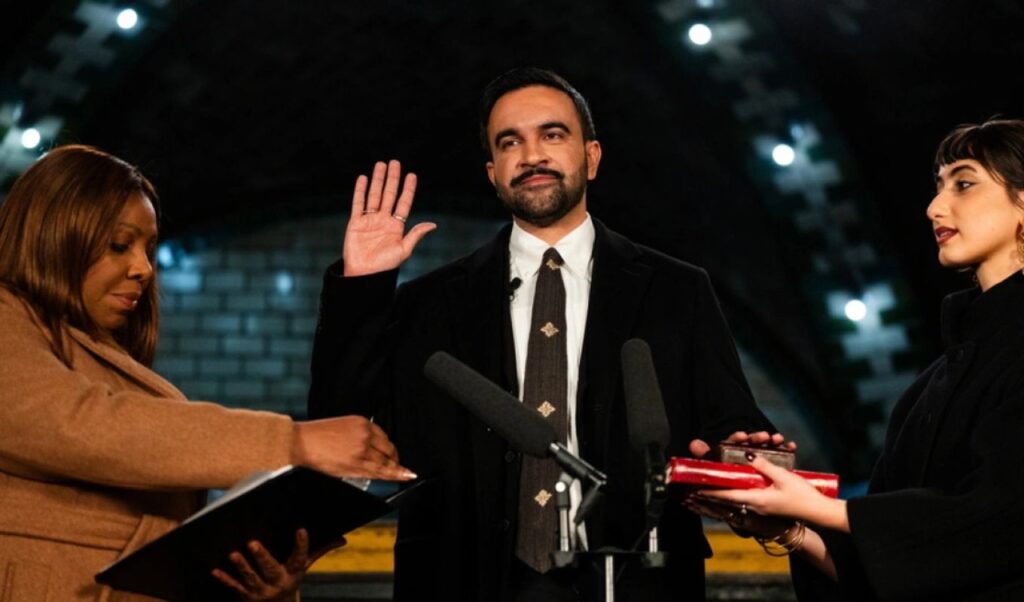 Zohran Mamdani sworn in as New York City mayor at historic Manhattan subway station