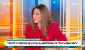 Zaxaraki: More than five new foreign university applications expected