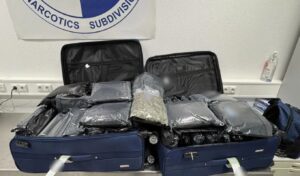 Three women arrested at Athens airport trying to smuggle 72kg cannabis to Italy
