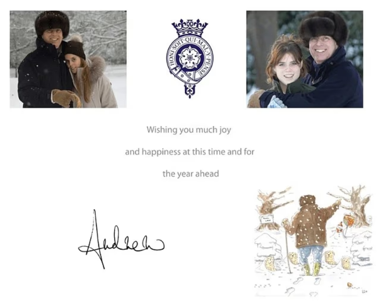 Prince Andrew sent Christmas card with photos of his daughters to Epstein