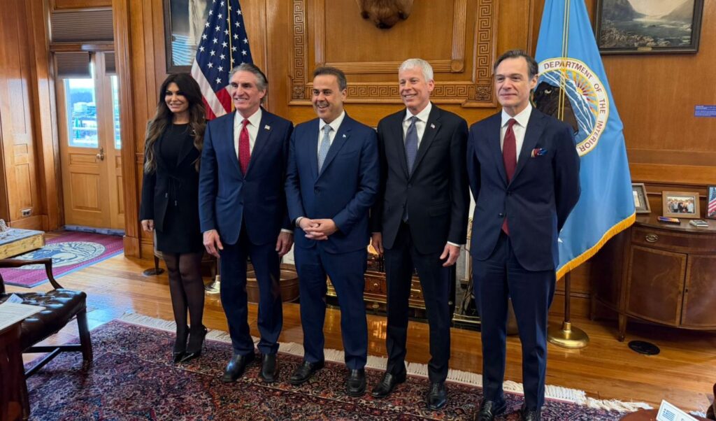 Stavros Papastavrou after meeting Doug Burgum and Chris Wright