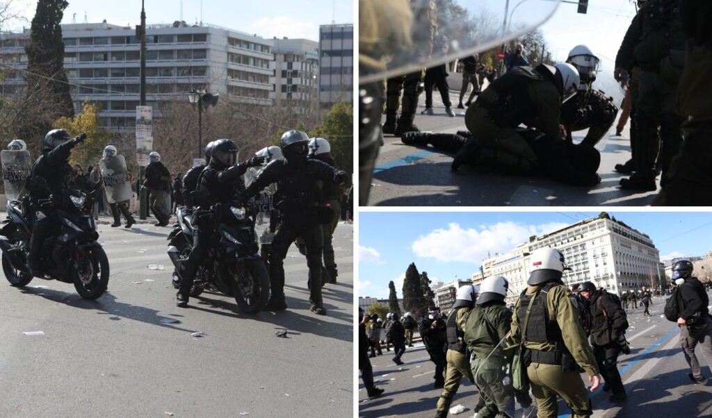 Tempi anniversary clashes: Video and images from Athens riots