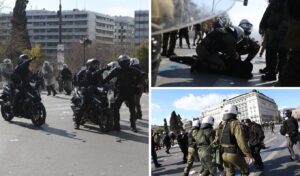 Tempi anniversary clashes: Video and images from Athens riots