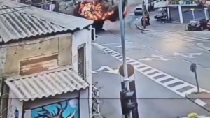 Shocking video shows Iran cluster bomb attack on Israeli street