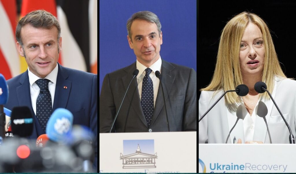Macron, Mitsotakis, and Meloni agree to coordinate military deployment in Cyprus and Eastern Mediterranean