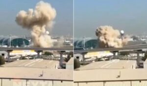 Dubai airport drone intercept: Dramatic moment caught on video