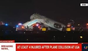 LaGuardia Airport collision: Audio reveals air traffic control chaos after plane hits fire truck in New York