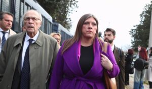 Zoi Konstantopoulou attends Tempi tragedy trial proceedings