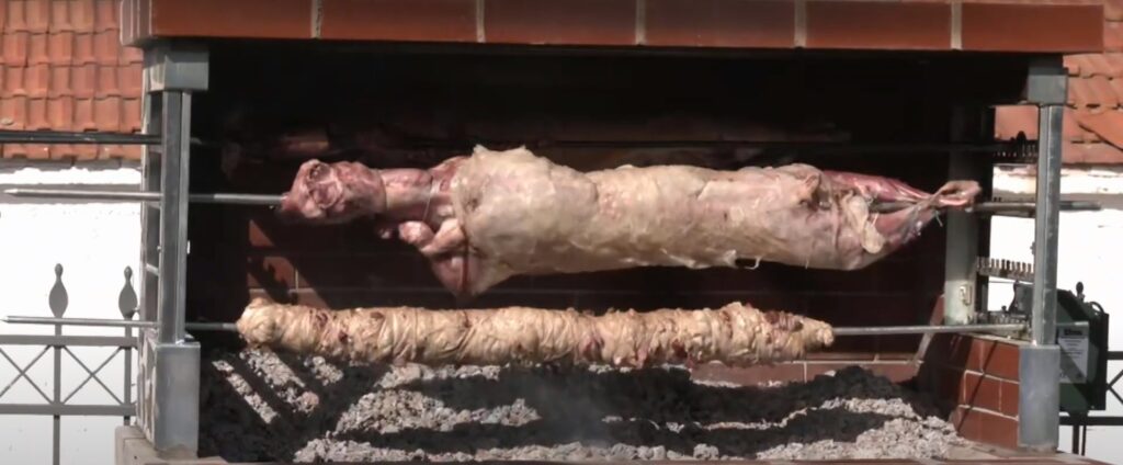 Easter in Athens: Traditional lamb spits and kokoretsi roasting in Monastiraki square from early morning