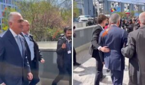 Reza Pahlavi attacked with red paint in Berlin during Germany visit