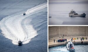 Global Sumud Flotilla: Navy vessel transports 175 activists to Crete