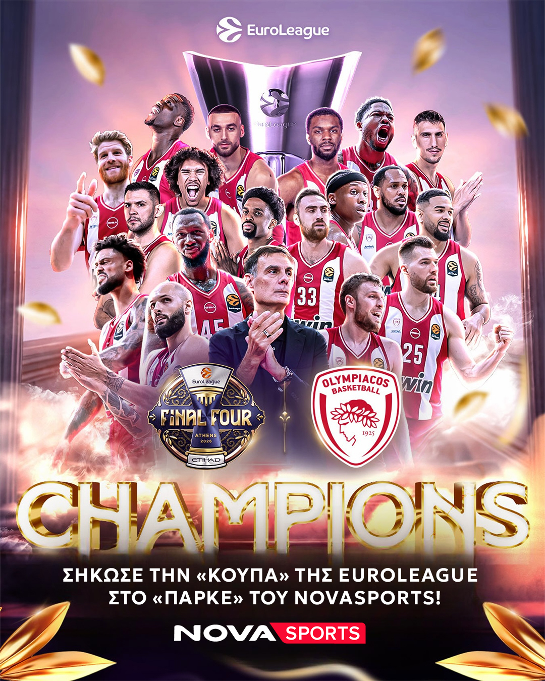 Nova: Top television and journalistic coverage of EuroLeague F4 in Athens