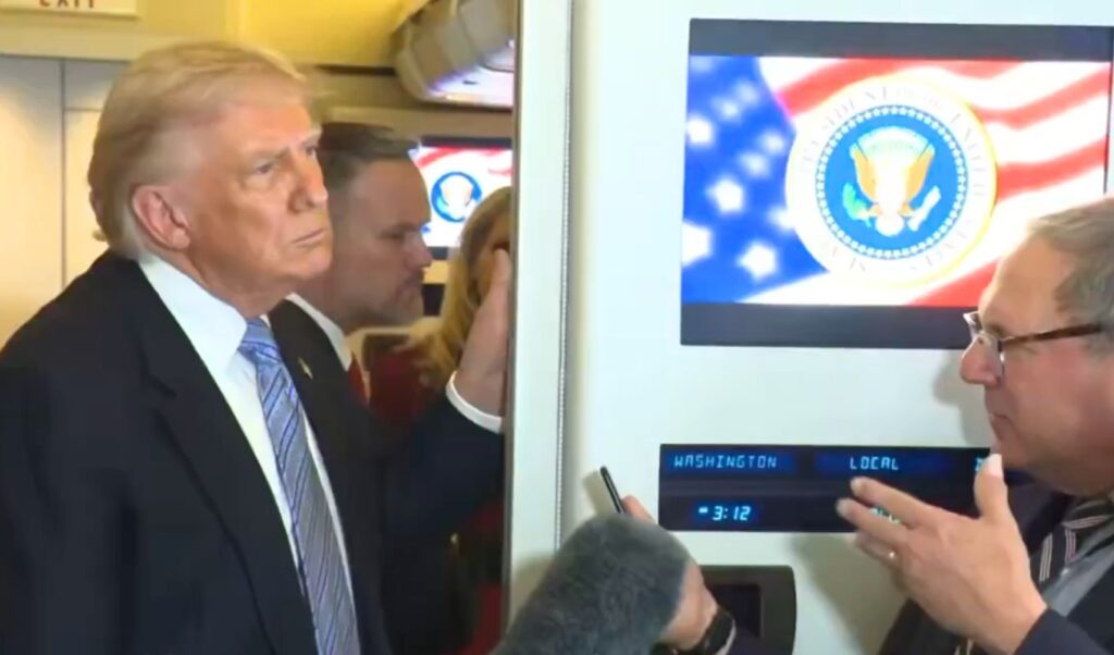 Trump launches fierce attack on reporter aboard Air Force One