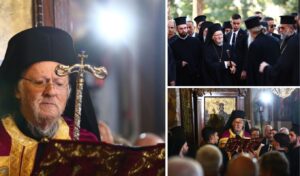 Ecumenical Patriarch Bartholomew celebrates liturgy at Athens historic church