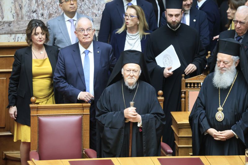 Patriarch Bartholomew’s historic address to Greek Parliament: “Peace was never a given, but a conquest”